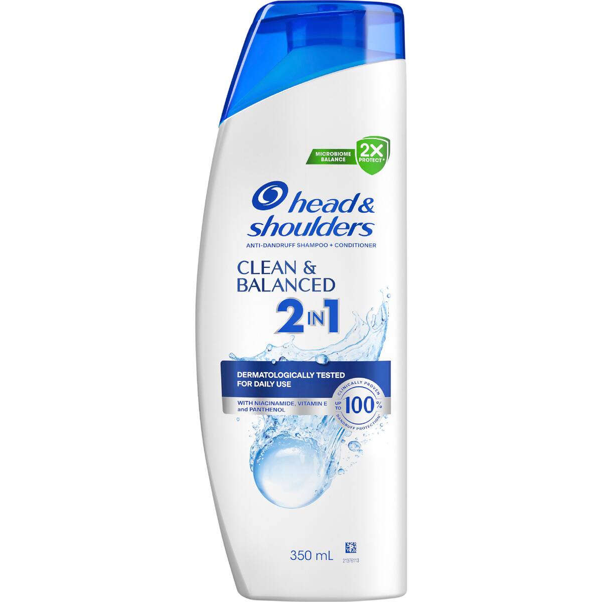 Head & Shoulders Clean & Balanced 2 In 1 Dandruff Shampoo & Conditioner 350ml