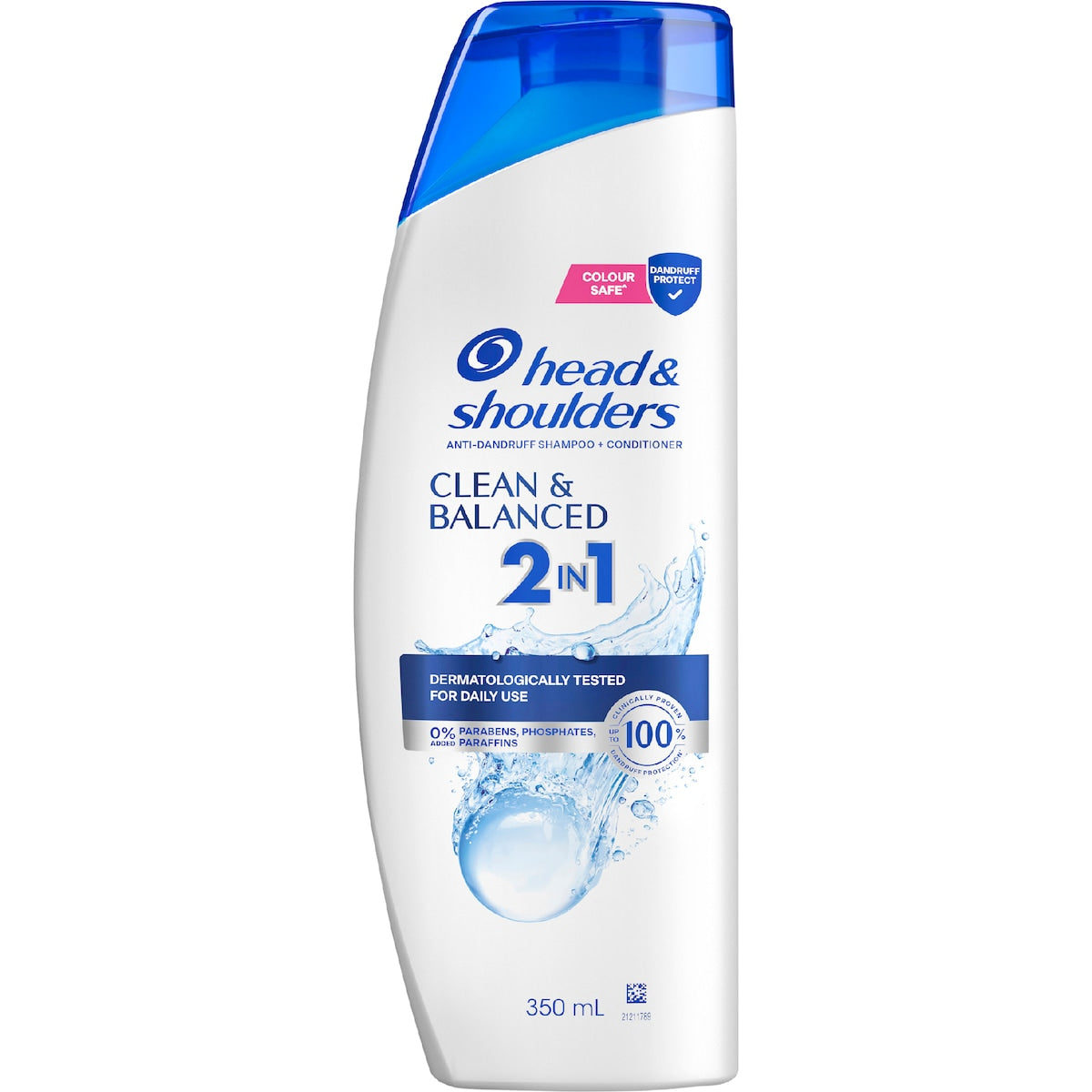 Head & Shoulders Clean & Balanced 2 In 1 Dandruff Shampoo & Conditioner 350ml