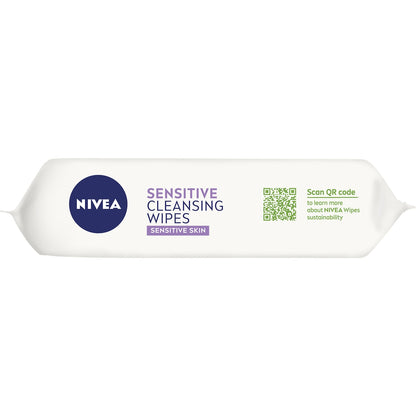 Nivea Sensitive Biodegradable Face Cleansing Makeup Wipes 25 Pack