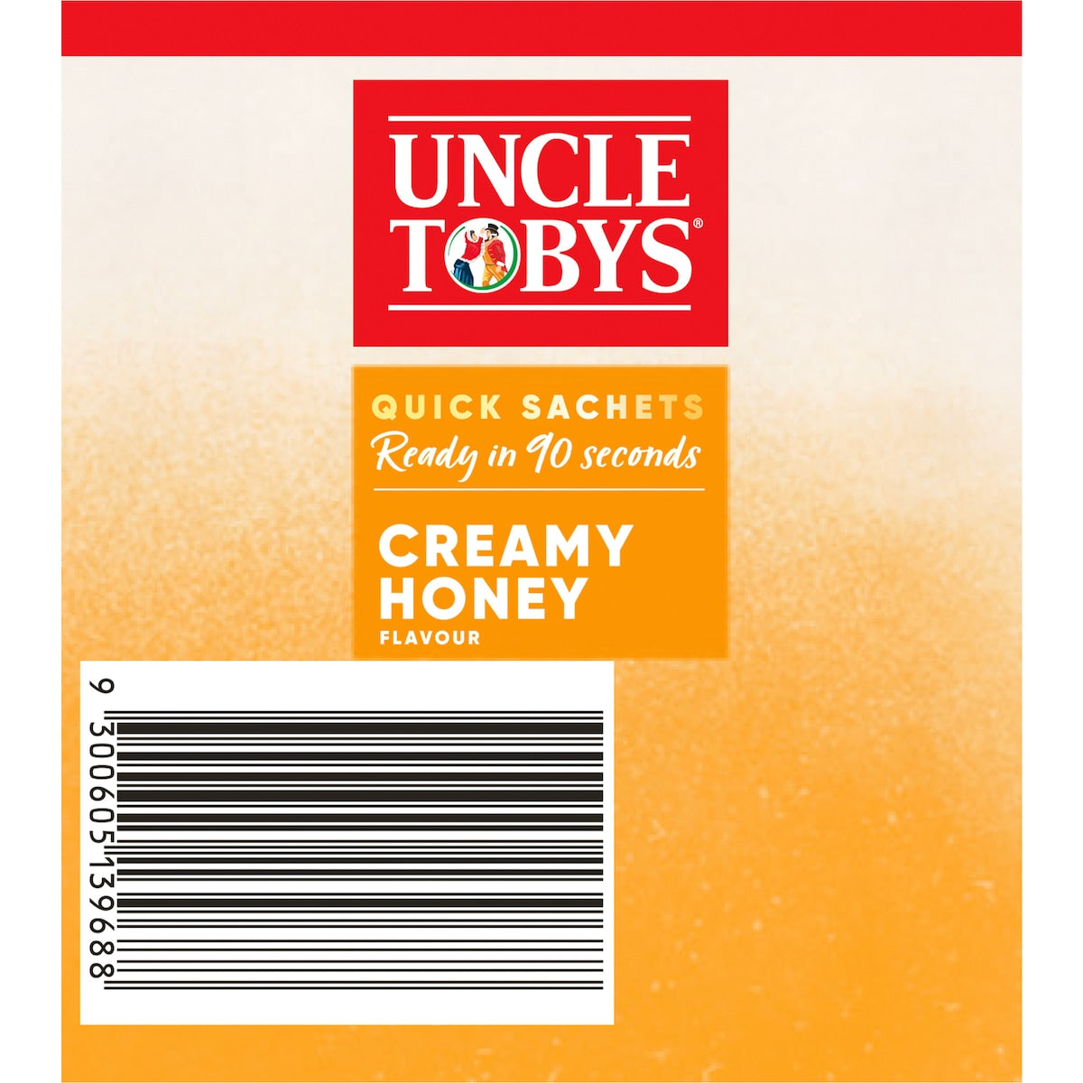Uncle Tobys Oats Quick Sachets Family Pack Creamy Honey Porridge 700g
