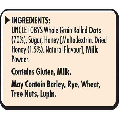 Uncle Tobys Oats Sachets Creamy Honey 10 Pack 350g