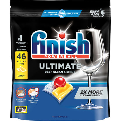Finish Ultimate Dishwashing Tablets Lemon 46 Pack