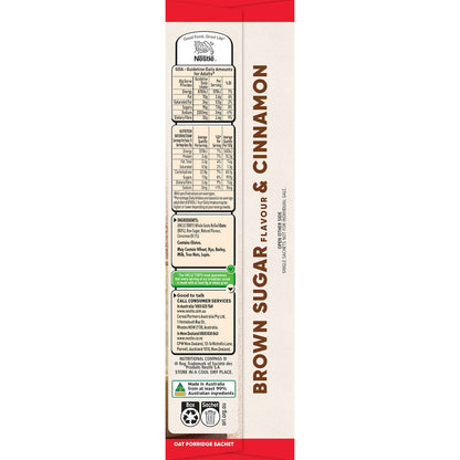 Uncle Tobys Oats Sachets Brown Sugar & Cinnamon 10 Pack 350g