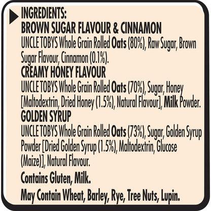 Uncle Tobys Oats Quick Sachets Classic Variety Porridge 350g
