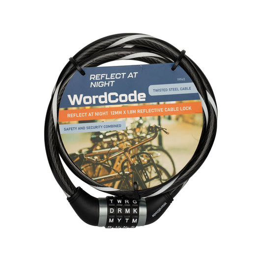 Wordcode Reflective Cable Lock - 12mm x 1.8m