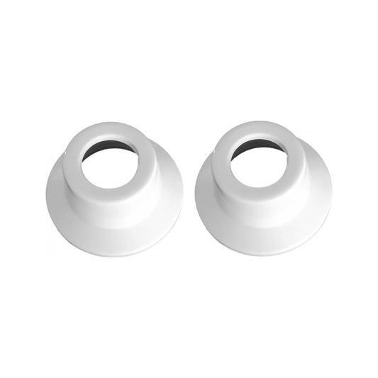 Shaw Mason White Plastic Basin Flange - 65 x 145mm - Pair