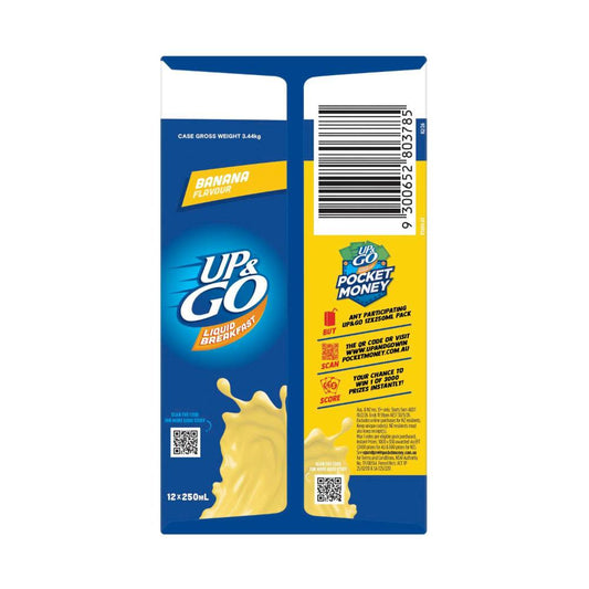 Sanitarium Up&go Liquid Breakfast Fridge Banana 12x250ml - 3L