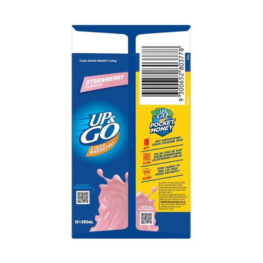 Sanitarium Up&go Liquid Breakfast Fridge Pack Strawberry 12x250ml - 3L