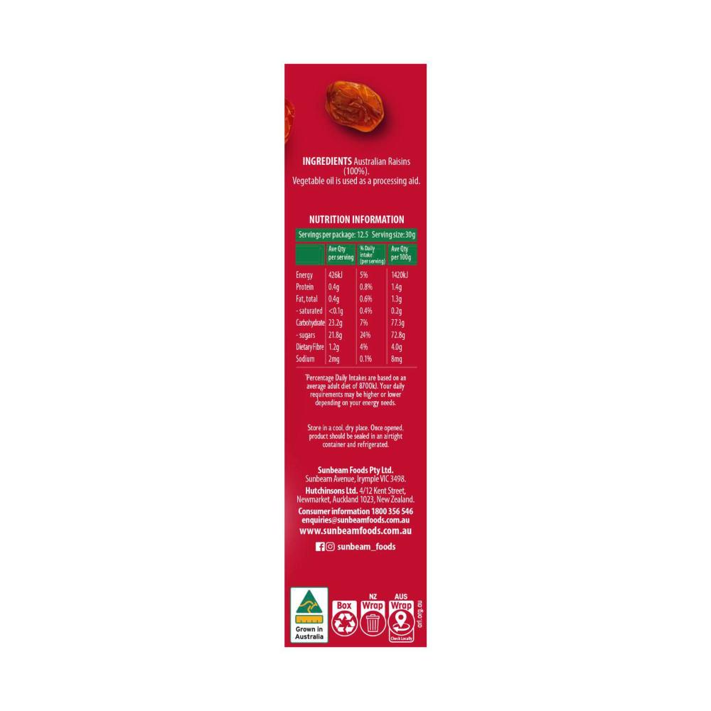 Sunbeam Australian Lexia Raisins - 375g