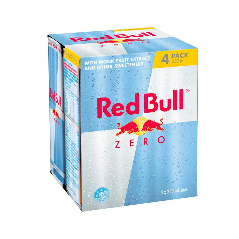 Red Bull Energy Drink Zero 250ml - 4 Pack