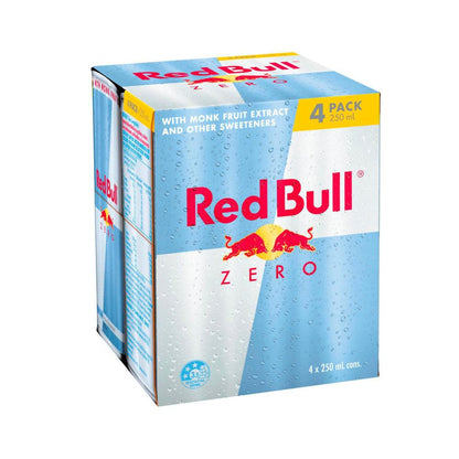 Red Bull Energy Drink Zero 250ml - 4 Pack