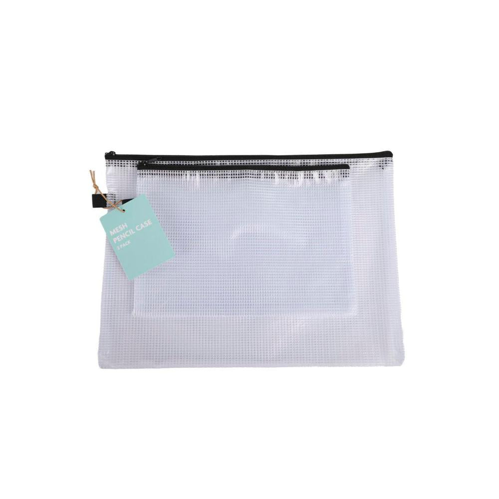 Mesh Pencil Cases - 2 Pack