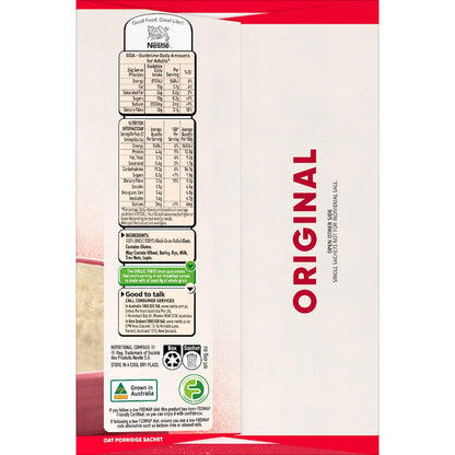 Uncle Tobys Oats Quick Sachets Family Pack Original Porridge 680g