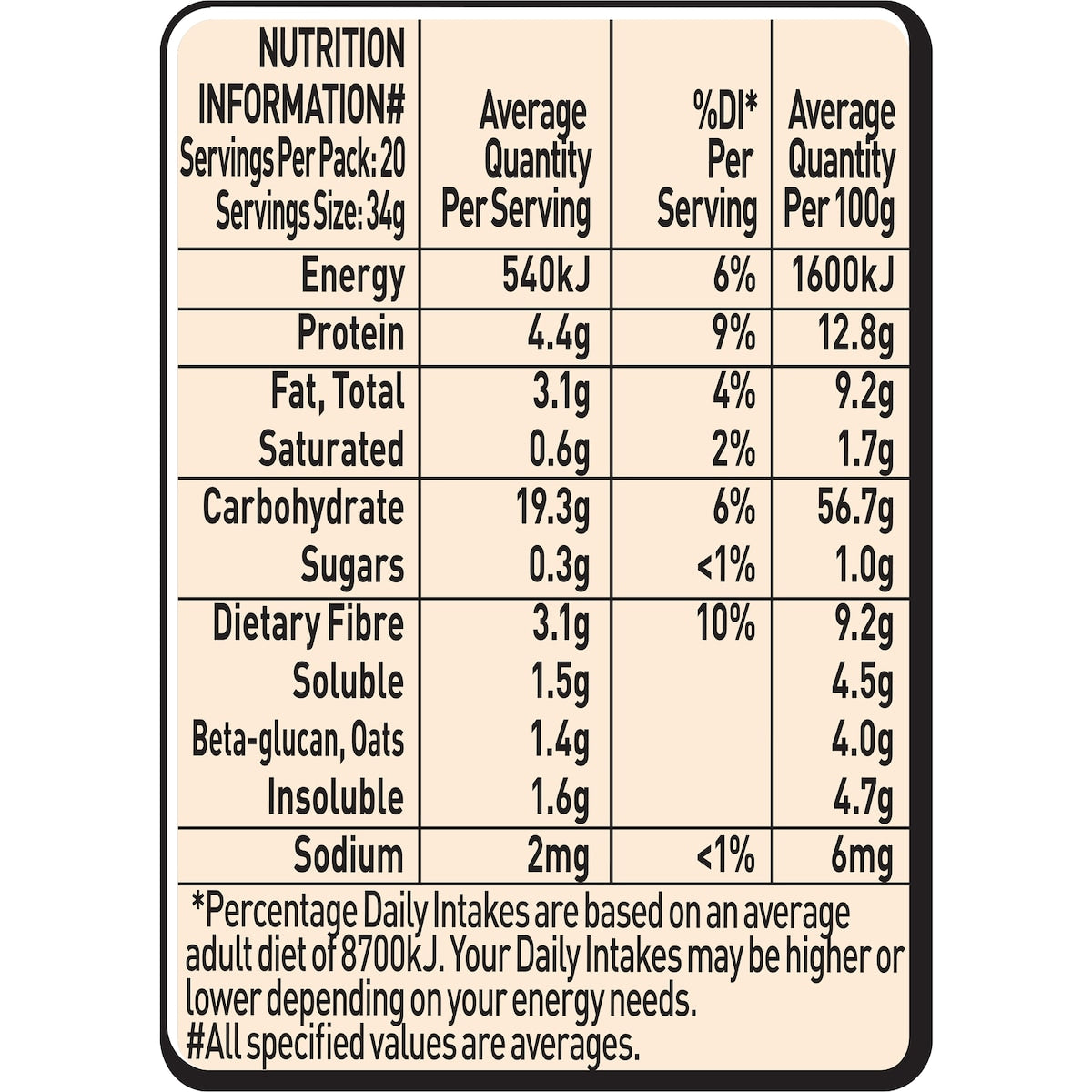 Uncle Tobys Oats Quick Sachets Family Pack Original Porridge 680g