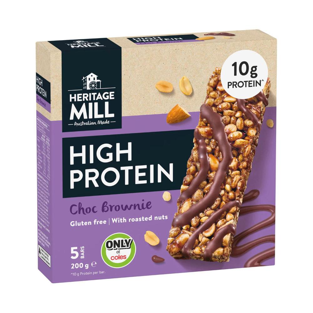Heritage Mill High Protein Bars Choc Brownie - 200g