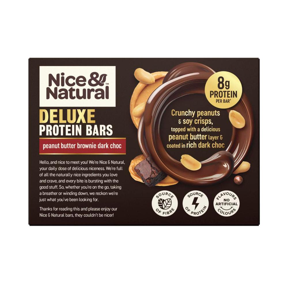 Nice & Natural Deluxe Protein Bars Peanut Butter Brownie 5 Pack - 200g