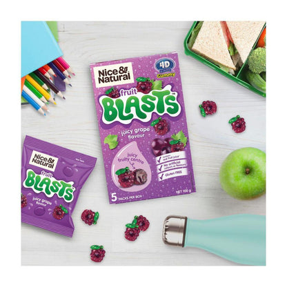Nice & Natural Fruit Blasts Juicy Grape Flavour 5 Pack - 100g