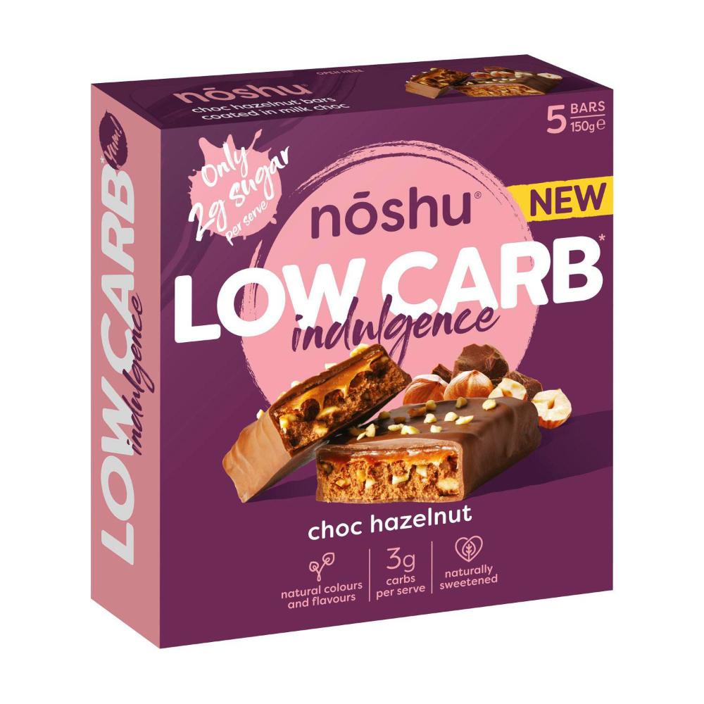 Noshu Low Carb Choc Hazelnut Indulgence Bars 5 Pack - 150g