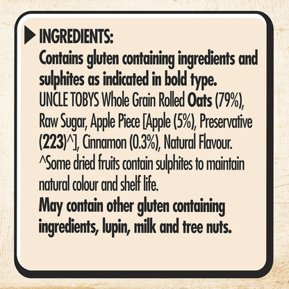 Uncle Tobys Oats Quick Sachets Apple & Cinnamon Porridge 350g