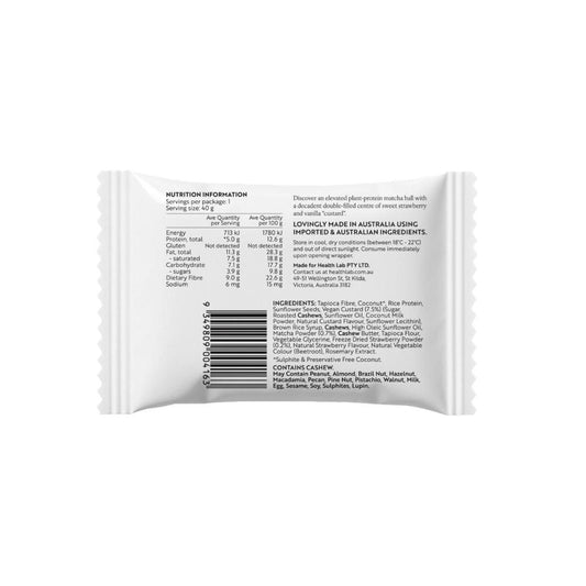 Health Lab Strawberry & Matcha Double Filled Protein Balls - 40g