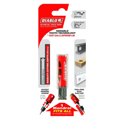 Diablo Bi Metal Hole Saw - 20mm