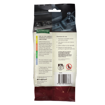 Oakwood Biodegradable Anti Bacterial Wipe - 200 x 150mm - 40 Wipes