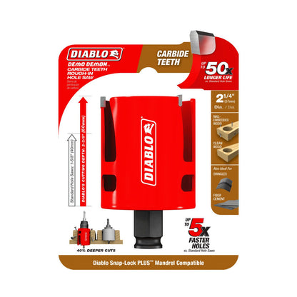 Diablo Demo Demon Carbide Teeth Hole Saw - 2-1/4" - 60mm