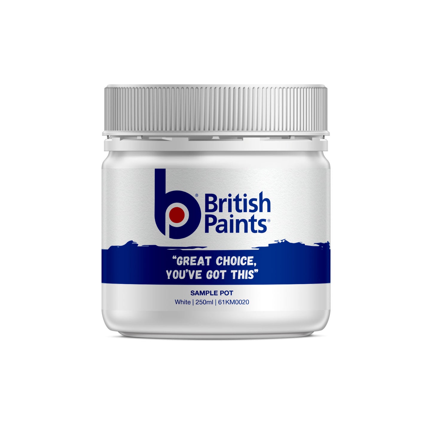 British Paints White Sample Pot - 250ml