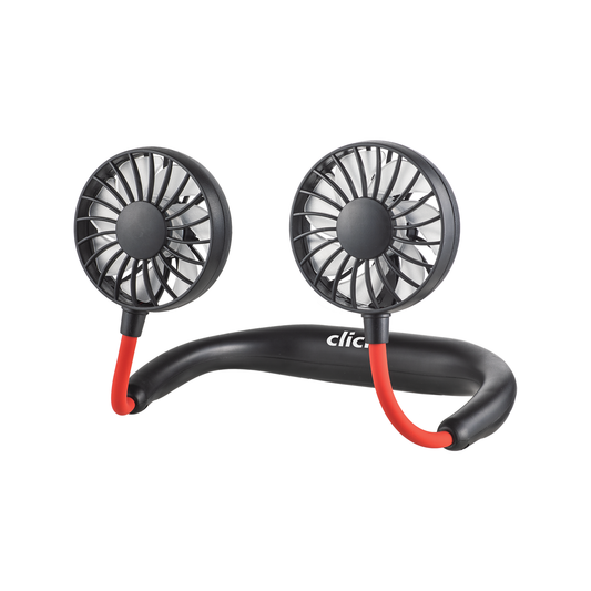 Click Rechargeable Neck Fan with LED Light
