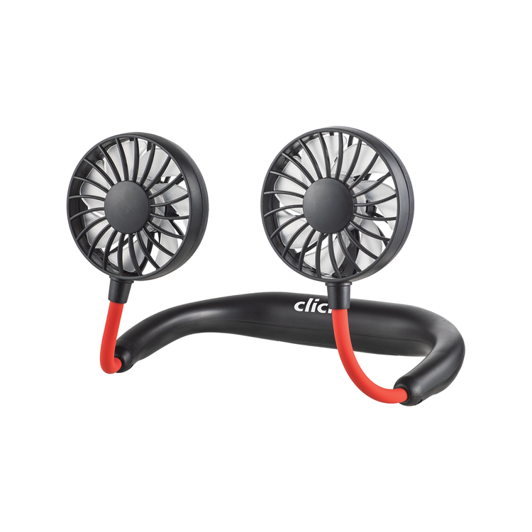Click Rechargeable Neck Fan with LED Light