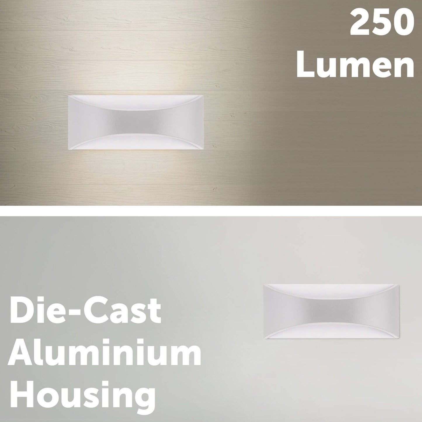 Arlec White Marina CCT LED Exterior Wall Light - 8W - 250 Lumens