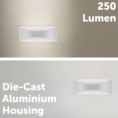 Arlec White Marina CCT LED Exterior Wall Light - 8W - 250 Lumens
