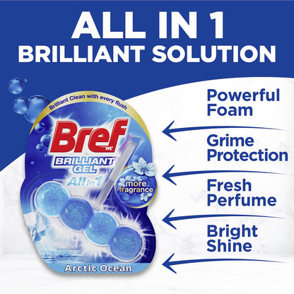 Bref Brilliant Gel Arctic Ocean Toilet Cleaner Block 42g