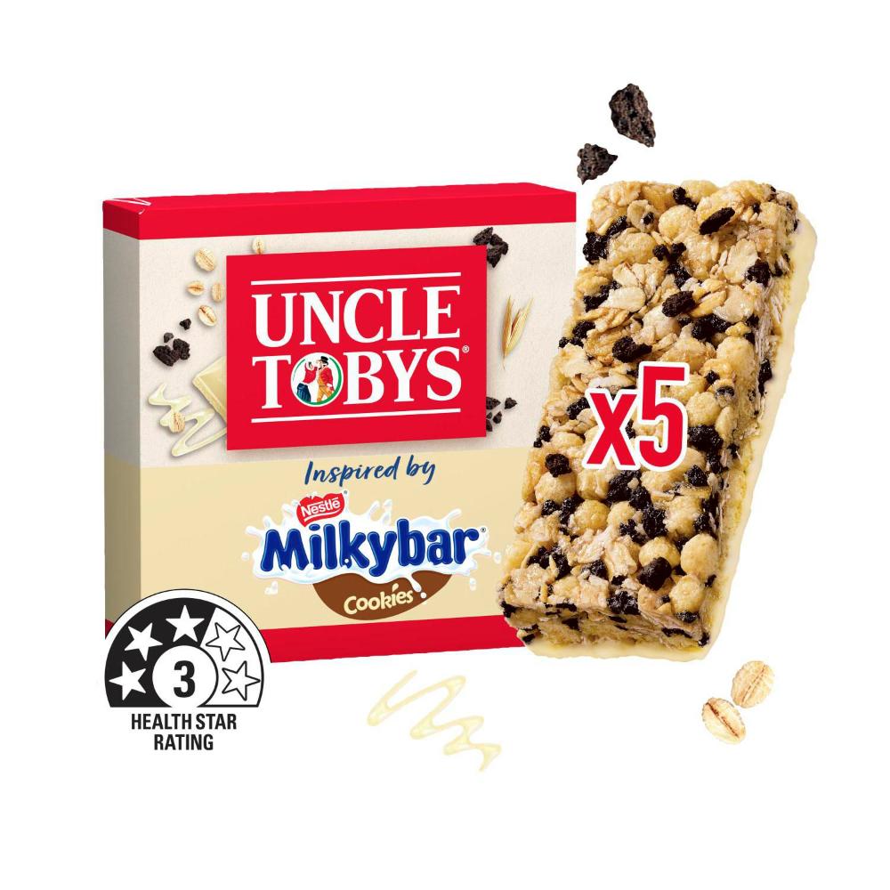 Uncle Tobys Muesli Bar Milkybar Cookies - 145g