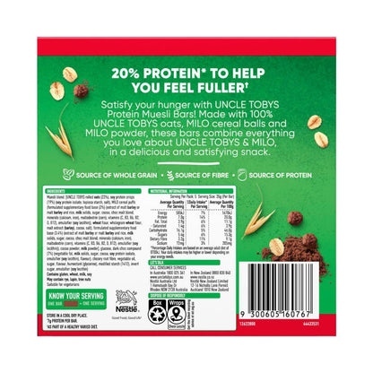 Une Tobys Muesli Bar Protein Milo - 175g