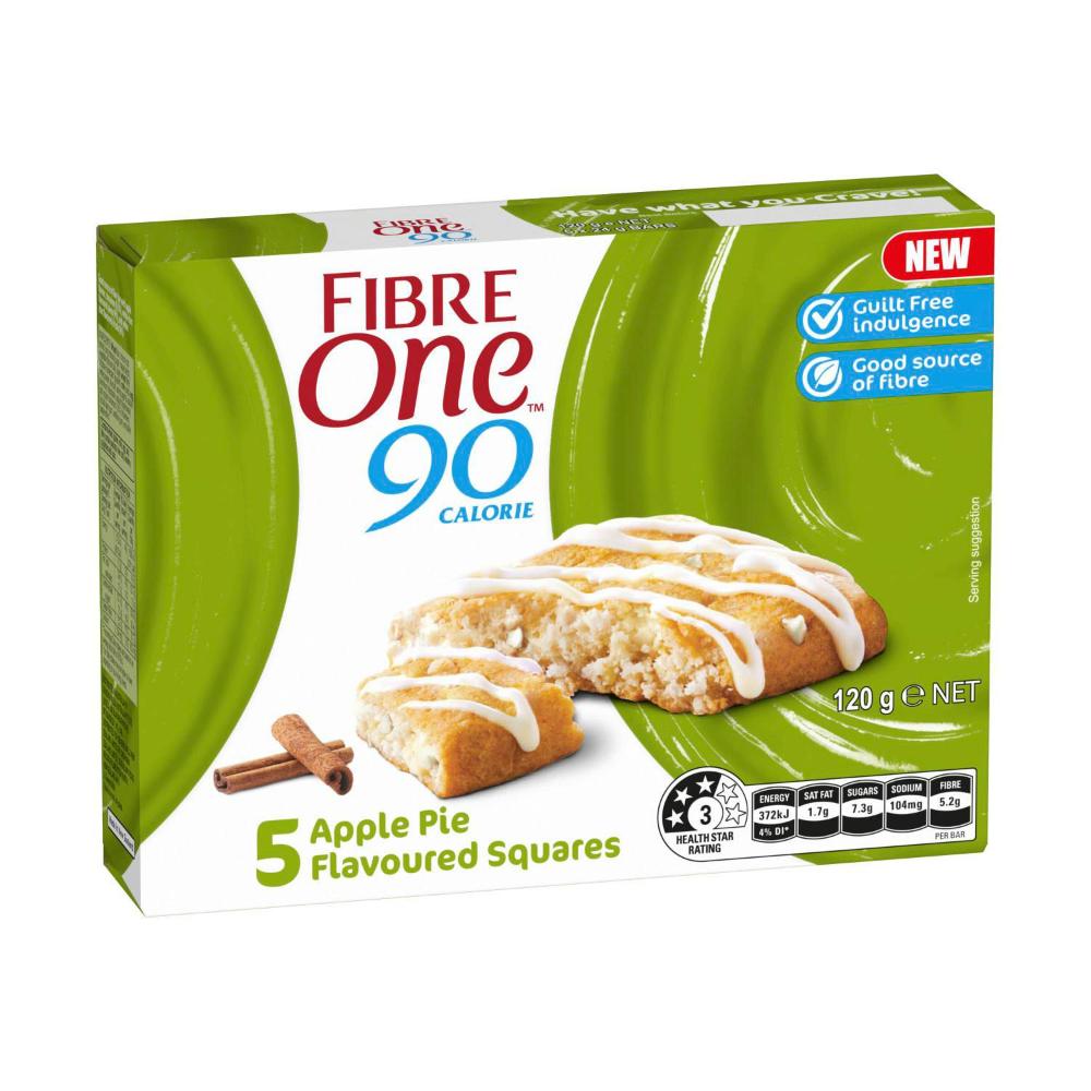 Fibre One Apple Pie Flavoured Squares - 120g