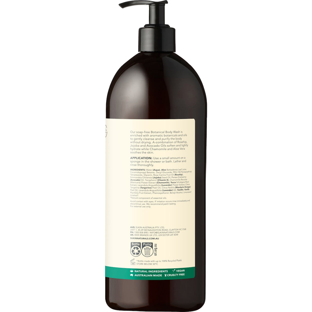 Sukin Signature Scent Botanical Body Wash Pump 1l