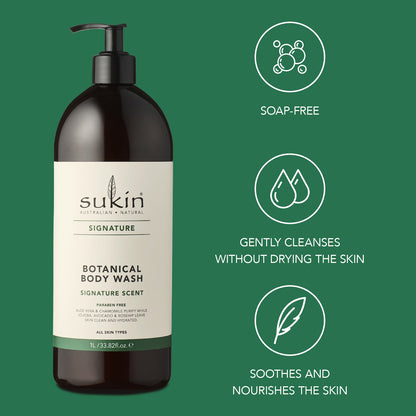 Sukin Signature Scent Botanical Body Wash Pump 1l