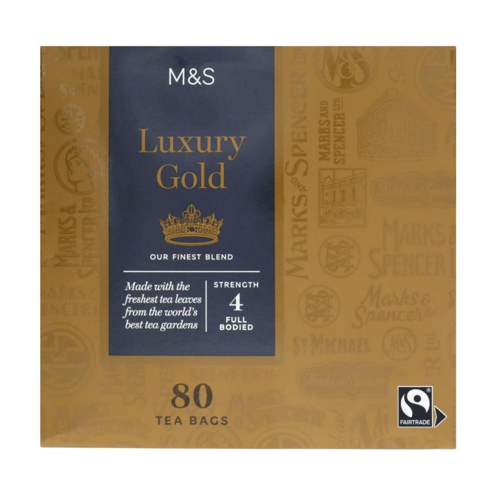 M&S 80 Luxury Gold Tea Bags - 250g
