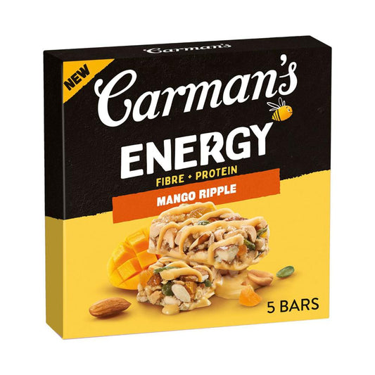 Carman's Energy Fibre + Protein Mango Ripple Bars 175g - 5 Pack