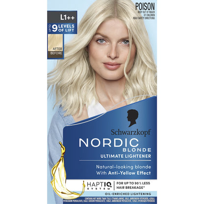 Schwarzkopf Nordic Blonde Hair Colour Bleach L1++ Ultimate Lightener Each