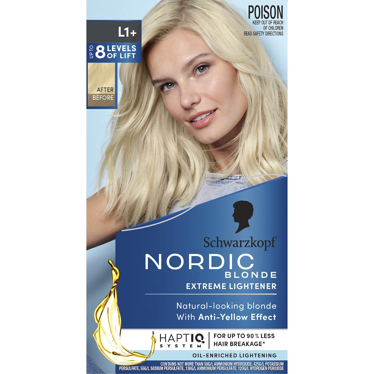 Schwarzkopf Nordic Blonde Hair Colour Bleach L1+ Extreme Lightener Each