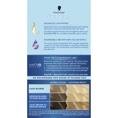 Schwarzkopf Nordic Blonde Hair Colour Bleach L1+ Extreme Lightener Each