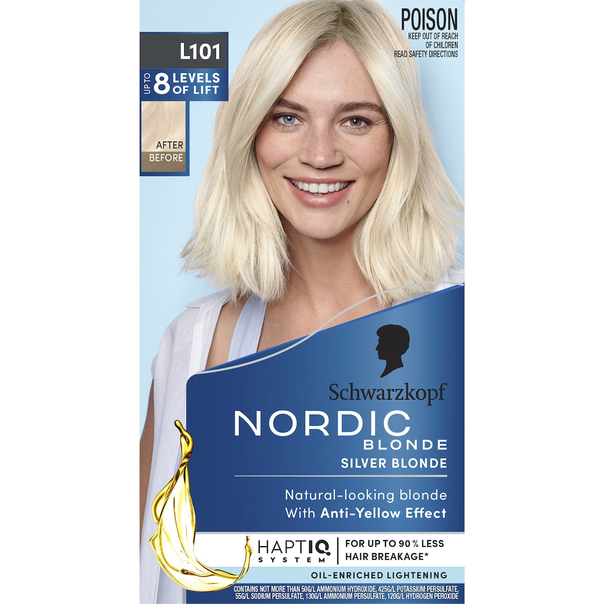 Schwarzkopf Nordic Blonde Hair Colour L101 Silver Blonde Each
