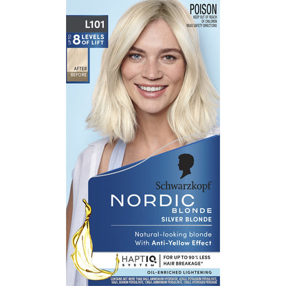 Schwarzkopf Nordic Blonde Hair Colour L101 Silver Blonde Each