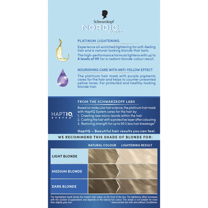 Schwarzkopf Nordic Blonde Hair Colour L101 Silver Blonde Each