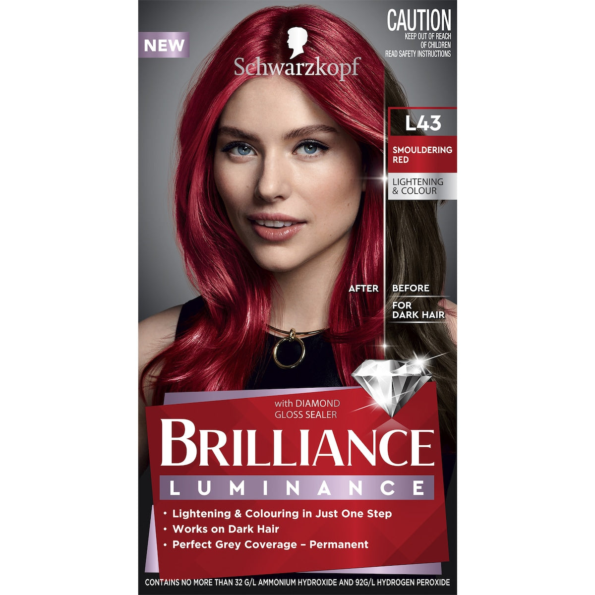 Schwarzkopf Brilliance Permanent Hair Colour Smouldering Red Each