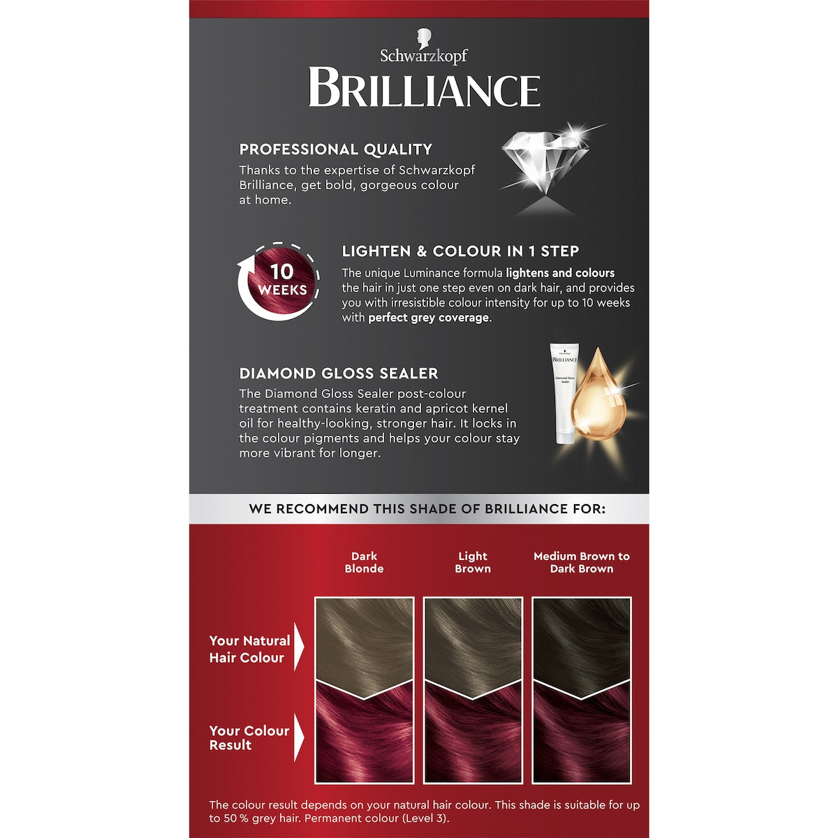 Schwarzkopf Brilliance Permanent Hair Colour Smouldering Red Each