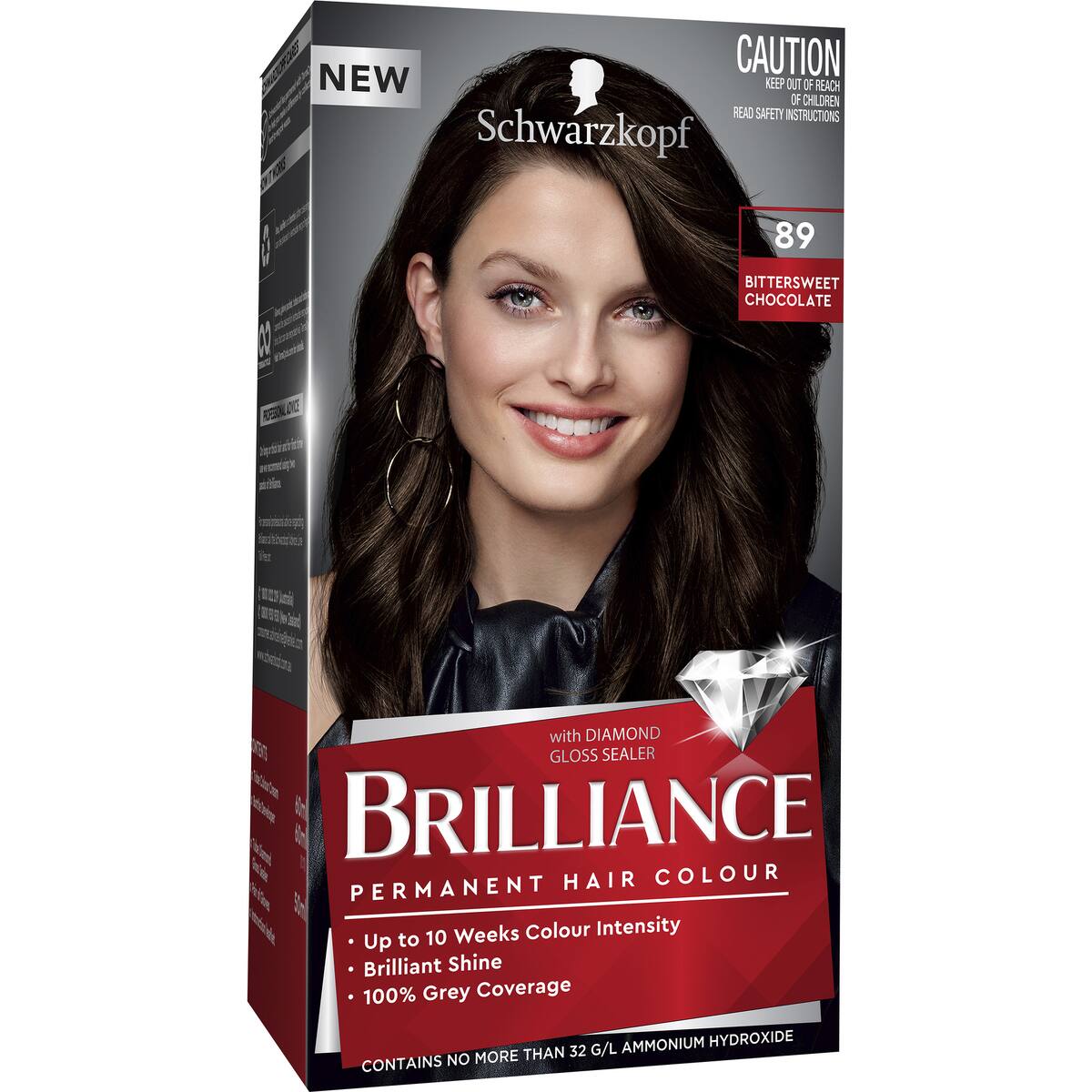Schwarzkopf Brilliance Permanent Hair Colour Bittersweet Chocolate Each