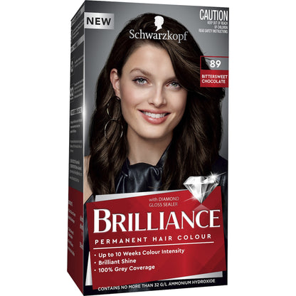 Schwarzkopf Brilliance Permanent Hair Colour Bittersweet Chocolate Each